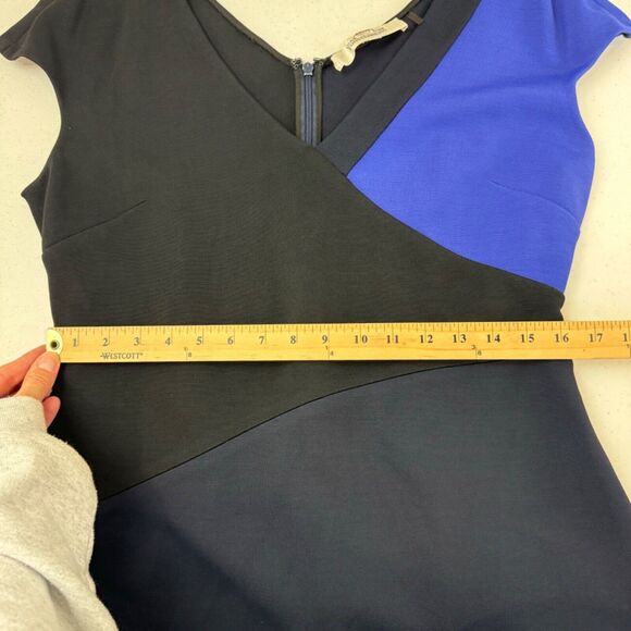 Diane Von Furstenberg Colorblock Dress Size L - Picture 7 of 10